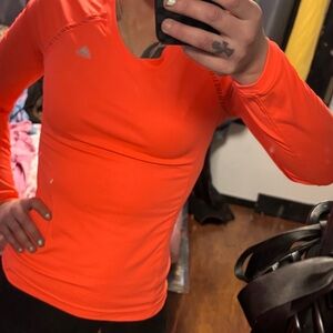 Adidas Women's Vibrant Orange Long Sleeve Tee